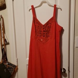 Red jeweled sundress